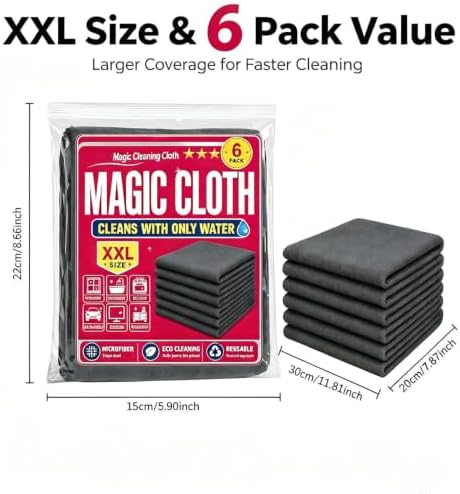 6Pcs XXL Magic Cleaning Cloth, Microfiber Cleaning Cloths - Image 2