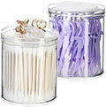 SheeChung 2 Pack 10oz Stackable Clear Qtip Holder by SheeChung