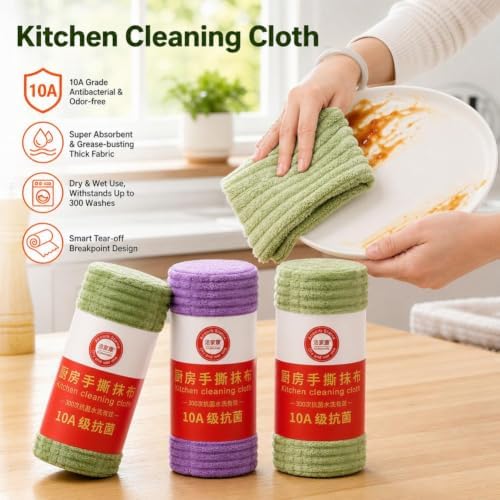20 Pieces Tearable Plush Microfiber Cleaning Cloth, 10 * 10in Microfiber - Image 3