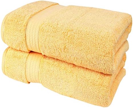 GLAMBURG 700 GSM Premium Cotton 2-Pack Oversized Extra Large Bath Sheet Set by GLAMBURG