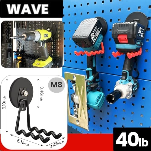 ULIBERMAGNET Heavy Duty Magnetic Garage Hooks Kit, 12 Pack Strong Large Magnet - Image 5