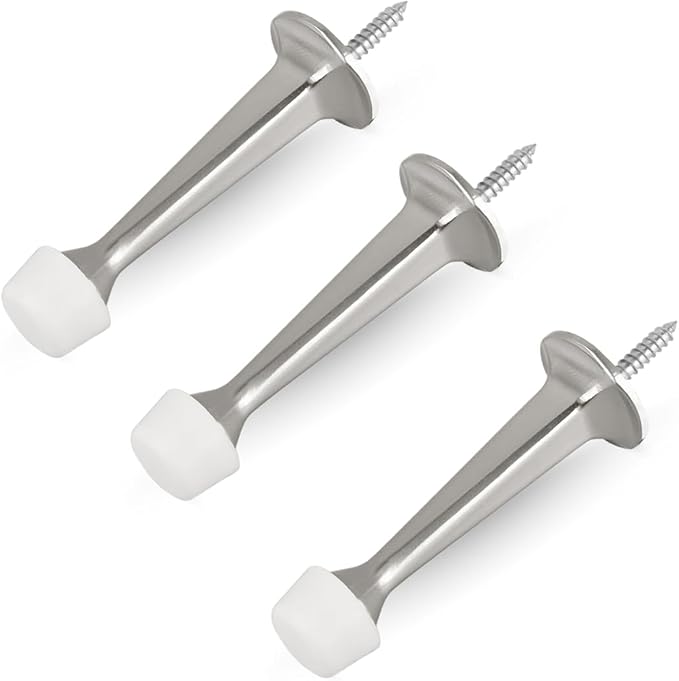 HOMOTEK 3 Pack Heavy Duty Solid Rigid Door Stop by HOMOTEK