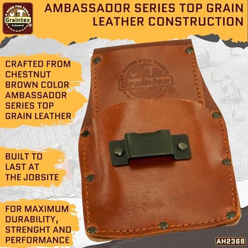 Graintex Ambassador Series Measuring Tape Holder Top Grain Leather, Measuring - Image 5