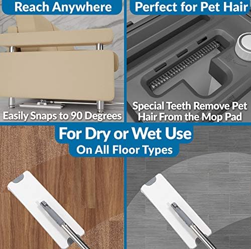 X3 Mop, Separates Dirty and Clean Water, 3-Chamber Design, Flat Mop and Bucket - Image 4