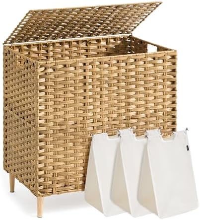 SONGMICS 3-Section Laundry Hamper by Unknown