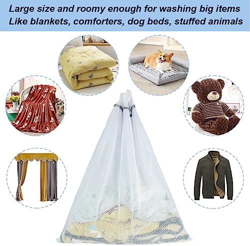 Vivifying Extra Large Mesh Laundry Bag, 2 Pack XXL Oversize Honeycomb Mesh Wash - Image 4