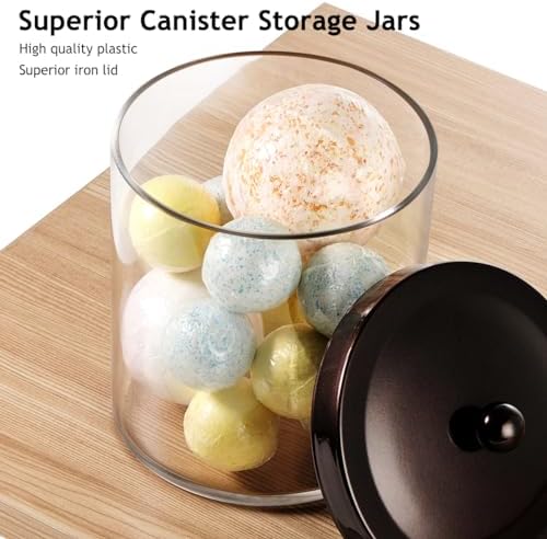 SheeChung 3-Pack Large Plastic Apothecary Jars - Image 2