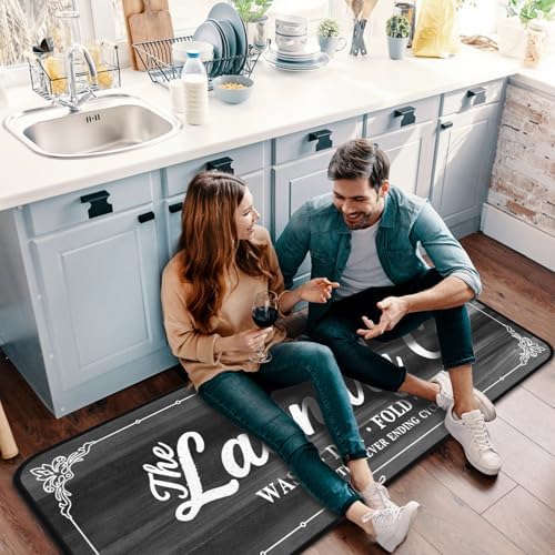 Laundry Room Long Mat Area Rug Non-Slip Floor Mat Waterproof Farmhouse Carpet - Image 5