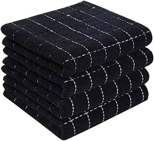 Homaxy 100% Cotton Terry Kitchen Towels, 4 Pack by Homaxy