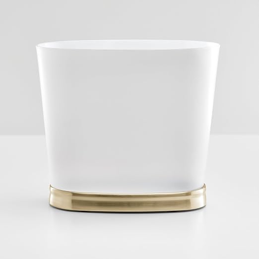 iDesign Slim Bathroom Trash Can, Small Plastic Garbage Can - Image 7