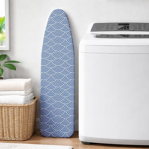 Ironing Board Cover and Pad, Thick Scorch Resistant Padding Blue Waves Print - Image 7