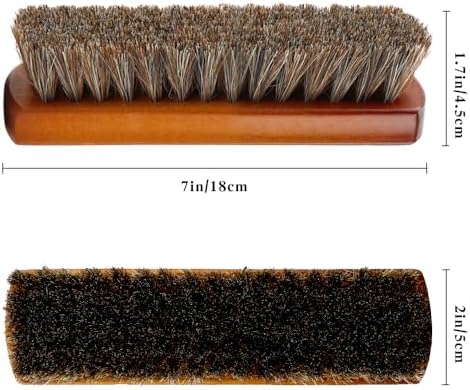 Shoe Brush, Horsehair Shoe Brush Shoe Cleaning Brush Boot Brush - Image 3
