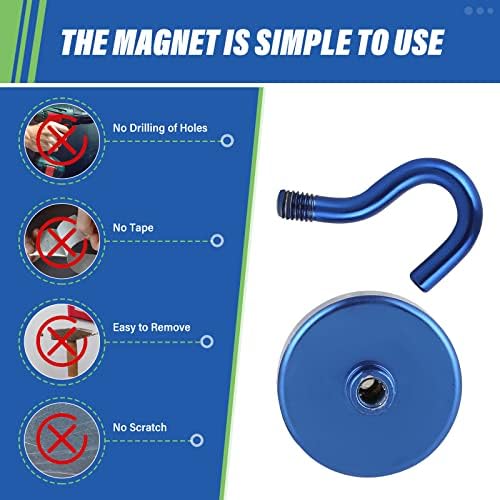 Neosmuk Magnetic Hooks for Cruise Cabins, 130lb Heavy Duty, 6 Pack - Image 5