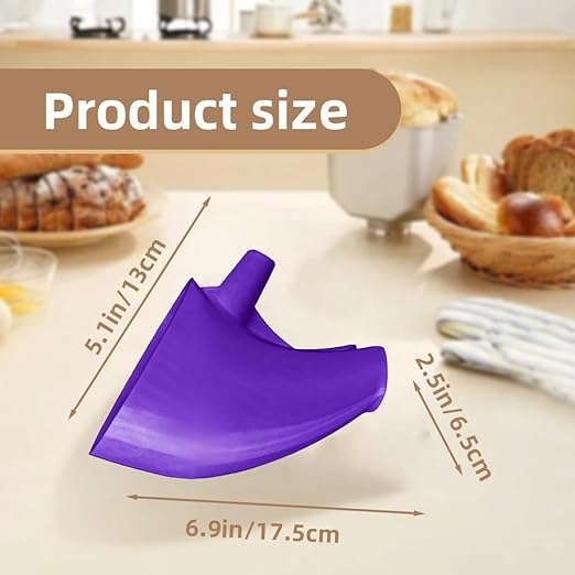 Flour Funnel for Kitchen Aid Mixer 5 Qt,for 4.5–5 Qt Tilt-Head Models-Stand Mixer Attachment,Easy Pour No-Mess Attachment, Anti-Splash Accessory, Durable Dishwasher-Safe Baking Tool(White)