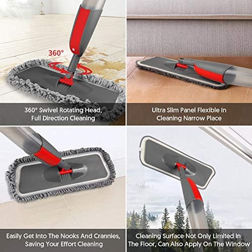 Spray Mops for Floors Cleaning: Hardwood Floor Mop Wet Dry Mop Refillable - Image 5