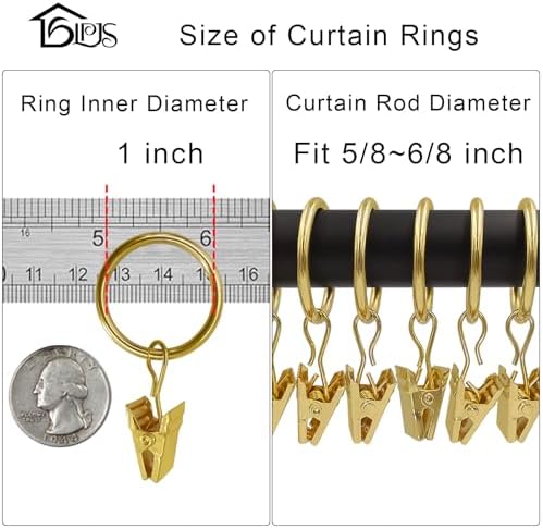 LLPJS 44 Pack Curtain Rings - Image 3