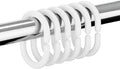 Resze 24 PCS Shower Curtain Rings, Plastic White Shower Curtain Hooks, C-Shaped by Resze