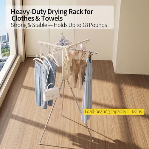 BIREN Foldable Clothes Drying Rack Tripod Clothes Rack - Image 3