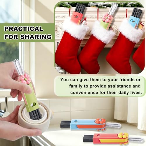 3 in 1 Cup Lid Gap Cleaning Brush, Portable Small Brush Red Green Blue - Image 7