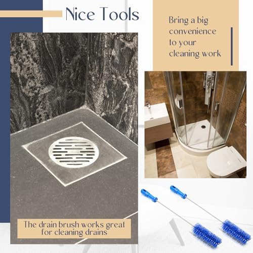 Baderke 2 Pcs Drain Brush Pipe Cleaning Tube Brush, 19.7 x 2 Inch - Image 5