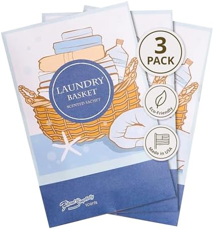 Laundry Basket Scented Sachets Pack of 3, Everyday by FloralSimplicity