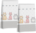 Jztco 2 Pcs Cute Cat Kitchen Towels, Cat Gifts Reusable Hand Towels by Jztco