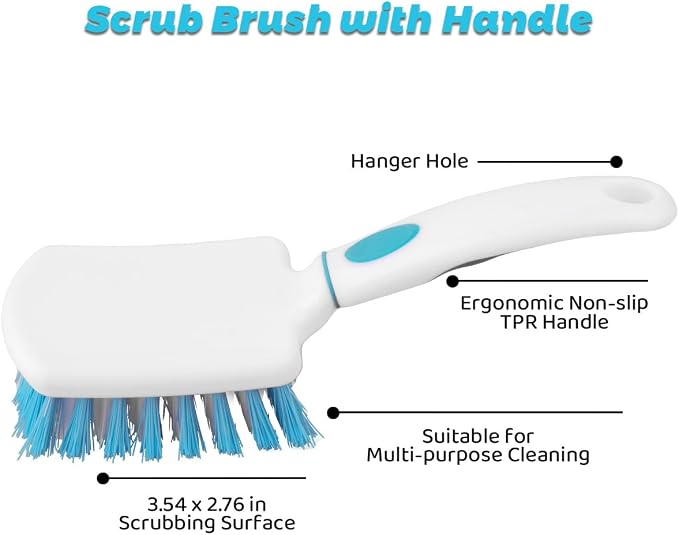 3 Pack Scrub Brush Set, Heavy-Duty Scrub Brushes - Image 4