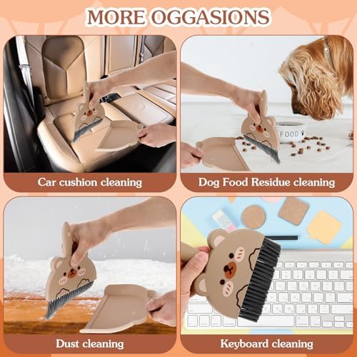 Ouligay Portable Hand Broom and Dustpan Set, Cute Mini Broom and Dustpan Set - Image 2