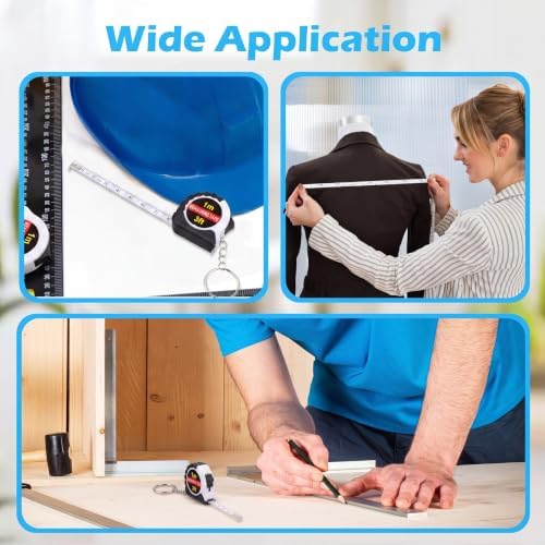 Kanayu 50 Pcs Mini Tape Measure Keychains 3 ft Small Retractable Measuring Tape - Image 5