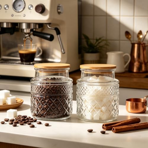 38 FL OZ Vintage Glass Storage Jars - Image 3