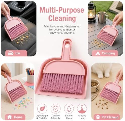 Mini Broom and Dustpan Set, Compact Cleaning Kit - Image 2