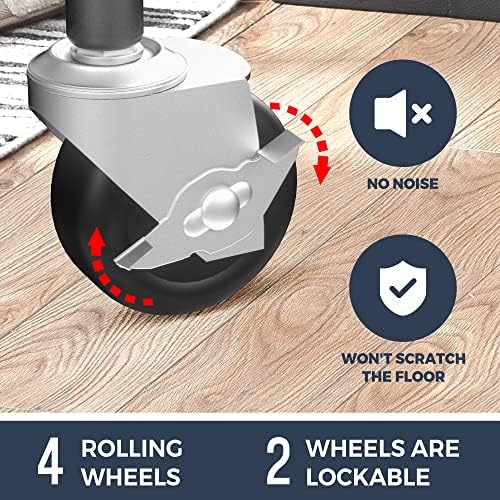 STO STO Laundry Sorter 4 Section, 4 Bag Clothes Hamper, Rolling Laundry Cart - Image 5