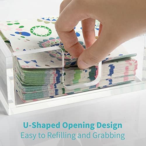 HIIMIEI Acrylic Napkin Holder for Bathroom, Guest Towel Holder Tray（Clear） - Image 3