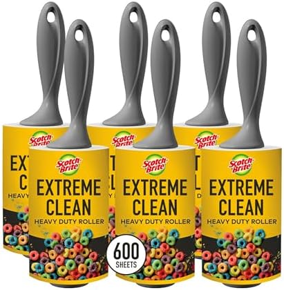 Scotch-Brite Extreme Clean Lint Rollers, 600 Sheets Total, 6 Pack by Unknown
