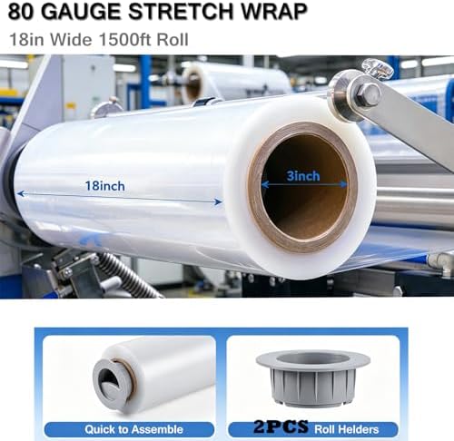 18" x 1500 FT Stretch Wrap Roll - Image 2