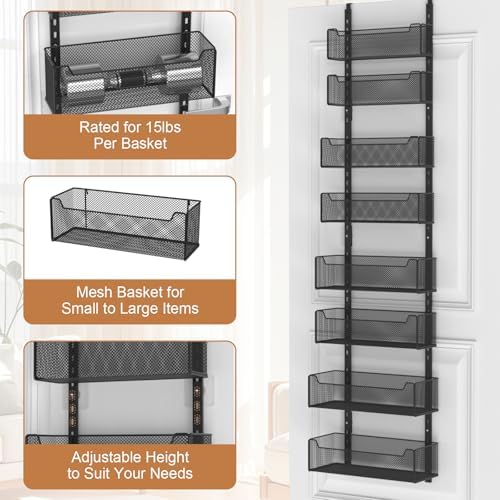 VyGrow Over The Door Organizer, 8-tier Metal Door Organizer Hanging - Image 6