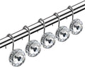 HBlife 12 Pcs Acrylic Decorative Rolling Diamond Shower Curtain Hooks Rust by HBlife