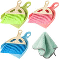 Lamoutor 3 Pack Medium Hand Broom and Dustpan Set Medium Dust Pans by Lamoutor