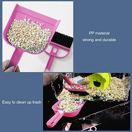 SEIS 3 Pack Hamster Mini Dustpan and Broom Set Guinea Pig Classical Besom - Image 5