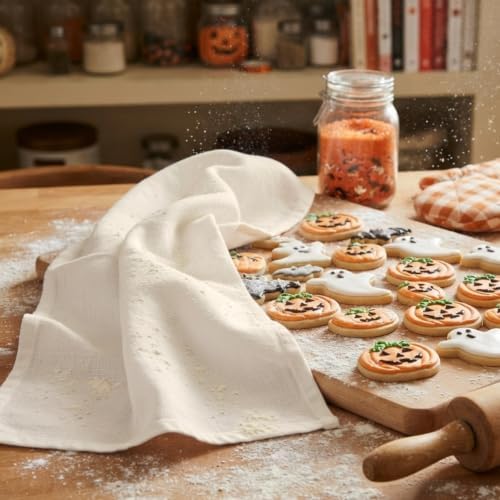 Flour Sack Towels | Tea Towel for Crafts| Kitchen Dish Cotton Blank Towel for - Image 3