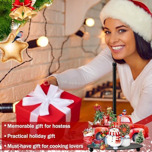 MorningRo Christmas Paper Towel Holder Red Truck Countertop Kitchen Decor and - Image 4