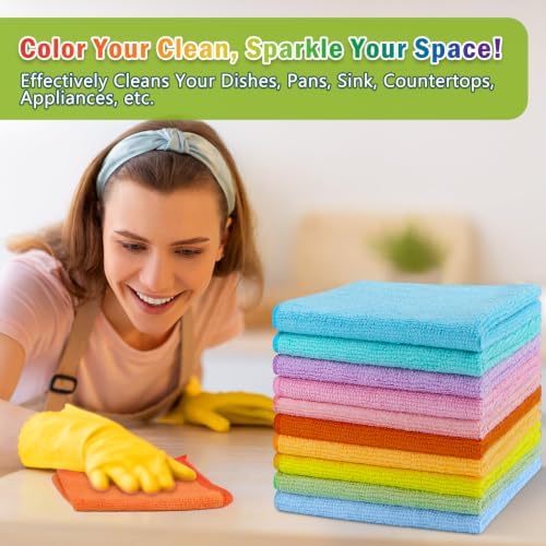 AIDEA Microfiber Cleaning Cloth, Cleaning Rags, 11.5"×11.5" - Image 4