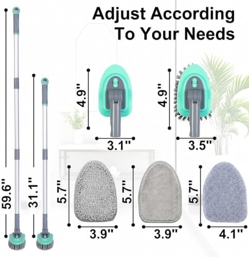 3 in 1 Tile Tub Shower Scrubber, Cleaning Brush - Image 6