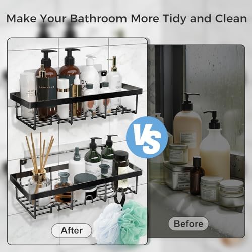 Shower Shelves, Adhesive Shower Caddy Storage Organizer 4-Pack - Image 5