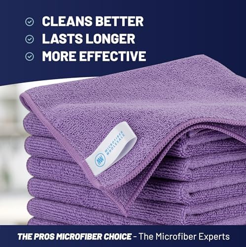 MW PRO Microfiber Cleaning Cloths Purple - Image 2