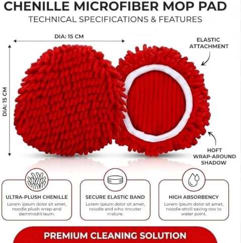 3 Pack Spin Mop Replacement Heads Compatible - Image 4