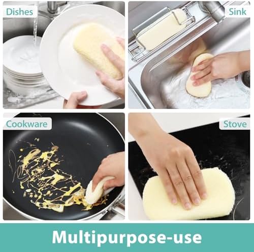 Mr. Scrub Kitchen Sponges, Dish Scrub Sponge 12 Pack Odor-Resistant, - Image 6