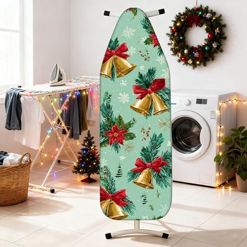 Nuxovilar Winter Bells Poinsettia Ironing Board Cover 15x54 - Image 2