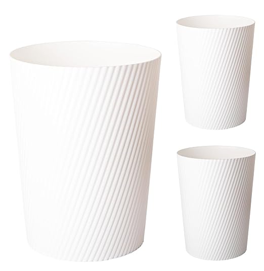 UUJOLY Small Bathroom Trash Can Wastebasket Garbage Can, 3 Pack | Open-Top by UUJOLY