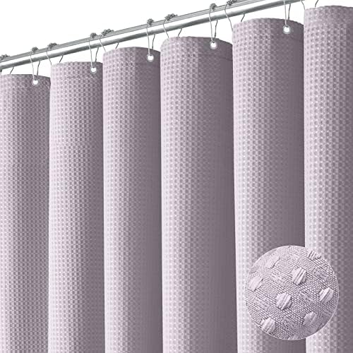 Dynamene Stall Waffle Shower Curtain 256 GSM Heavy Fabric 36x72 Lavender by Dynamene